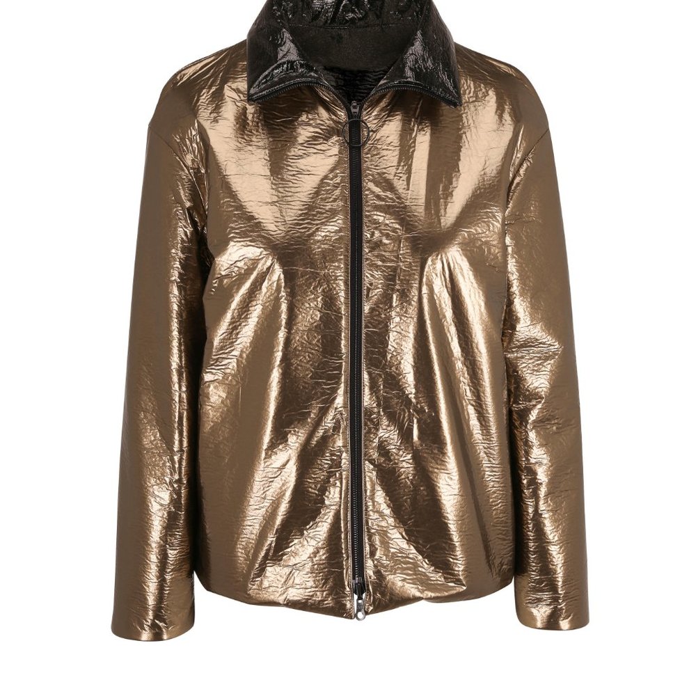 Gold & Black metallic reversible jacket AKRIS, size 4